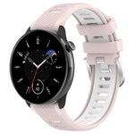 สายซิลิโคนสองสีพร้อมหัวเข็มขัดเหล็กขนาด 20mm สำหรับกีฬา, สำหรับ Samsung Galaxy Watch 6 40mm, สำหรับ Samsung Galaxy Watch 6 Classic 43mm