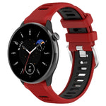 สายซิลิโคนสองสีพร้อมหัวเข็มขัดเหล็กขนาด 20mm สำหรับกีฬา, สำหรับ Samsung Galaxy Watch 6 40mm, สำหรับ Samsung Galaxy Watch 6 Classic 43mm