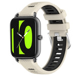 22mm Sports Two-Color Steel Buckle Silicone Watch Band, For Xiaomi Haylou RT2 LS10, For  Xiaomi Haylou RS4 LS12