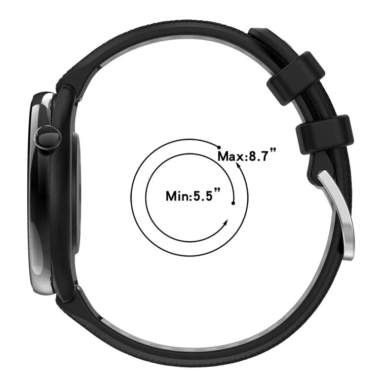 สายรัดนาฬิกาซิลิโคนหัวเข็มขัดเหล็กสองสีขนาด 22 มม. สำหรับ Samsung Galaxy Watch3 45mm, สำหรับ Samsung Galaxy Watch 46mm, สำหรับ Samsung Gear S3 Classic, สำหรับ Samsung Gear S3 Frontier