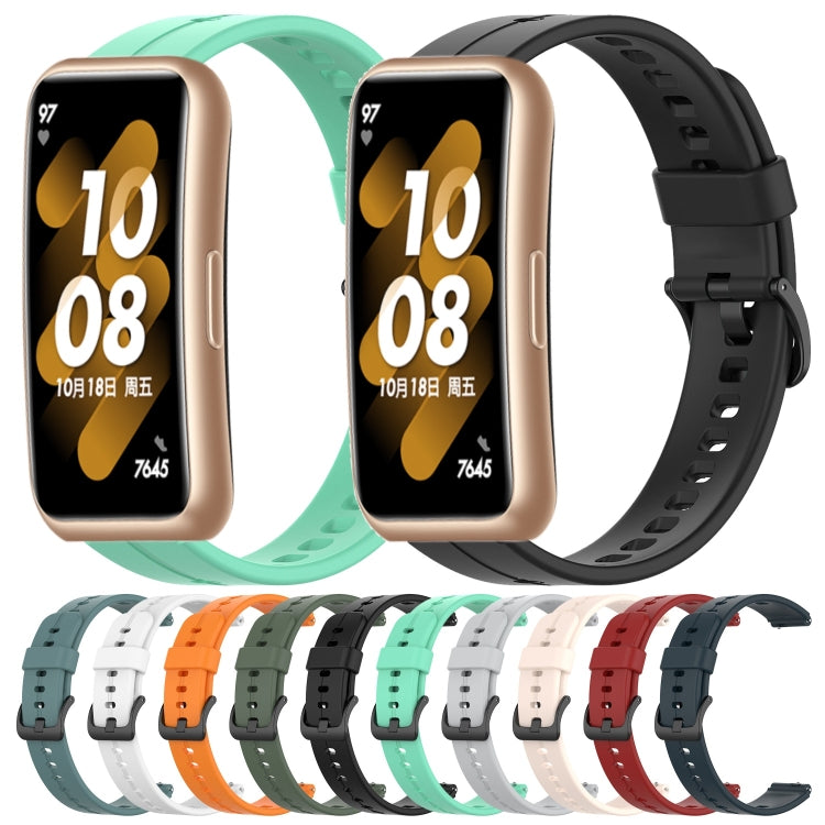 Solid Color Silicone Watch Band, For Huawei Band 7, For Huawei Band 6, For Huawei Band 3