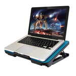 แผ่นระบายความร้อนแล็ปท็อป N99 พร้อมพัดลมคู่ USB ดีไซน์กลวงแกะสลัก, N99