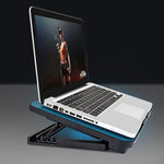แผ่นระบายความร้อนแล็ปท็อป N99 พร้อมพัดลมคู่ USB ดีไซน์กลวงแกะสลัก, N99