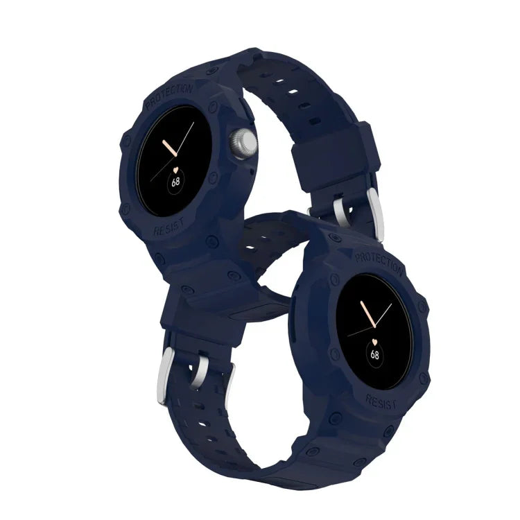 For Google Pixel Watch JUNSUNMAY Integrated TPU Adjustable Elastic Watch Band