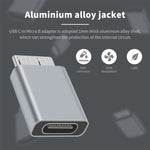 JUNSUNMAY อะแดปเตอร์แปลง USB-C / Type-C ตัวเมียเป็นตัวผู้ USB 3.0 Micro B, 1 ชิ้น, 2 ชิ้น