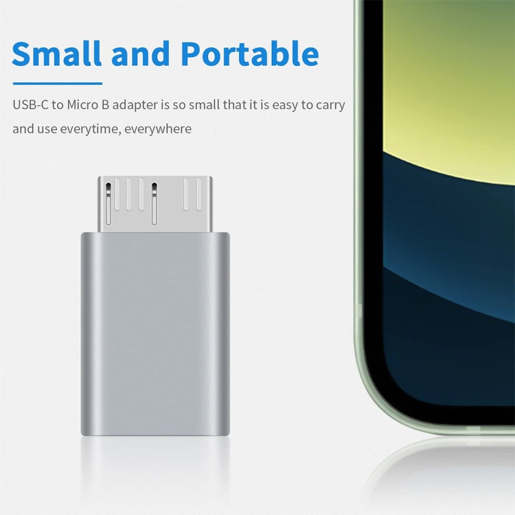 JUNSUNMAY อะแดปเตอร์แปลง USB-C / Type-C ตัวเมียเป็นตัวผู้ USB 3.0 Micro B, 1 ชิ้น, 2 ชิ้น