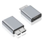 JUNSUNMAY อะแดปเตอร์แปลง USB-C / Type-C ตัวเมียเป็นตัวผู้ USB 3.0 Micro B, 1 ชิ้น, 2 ชิ้น