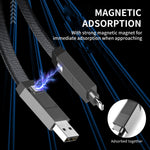 สายชาร์จและถ่ายโอนข้อมูลแม่เหล็กถักไนลอน ENKAY ENK-CB134 4-in-1 60W USB-A / Type-C เป็น 8 Pin / Type-C ยาว 0.15 ม. และ 1.2 ม.