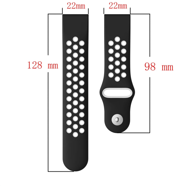 22mm Sports Breathable Silicone Watch Band, For Garmin Fenix 7 Solar, For Garmin Fenix 7 Sapphire Solar, For Garmin EPIX Gen 2, For Garmin Approach S62