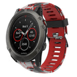 26mm Camouflage Printed Silicone Watch Band, For Garmin Enduro, For Garmin Fenix 6X, For Garmin Fenix 6X Pro, For Garmin Fenix 6X Sapphire, For Garmin Fenix 5X Sapphire, For Garmin Fenix 5X Plus, For Garmin Fenix 3, For Garmin Fenix 3 HR