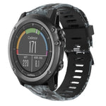 26mm Camouflage Printed Silicone Watch Band, For Garmin Fenix 3 Sapphire, For Garmin Descent MK 1, For Garmin Descent MK 2, For Garmin Descent MK 2i