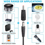 สายแปลงอะแดปเตอร์ USB DC 5V เป็น 12V, DC 5V เป็น 12V