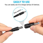 สายแปลงแรงดันไฟฟ้า USB จาก DC 5V เป็น DC 9V 12V พร้อมหม้อแปลงแรงดันไฟฟ้า 1A และตัวควบคุมพลังงาน พร้อมจอแสดงผล LED, DC 5V ถึง DC 9V 12V