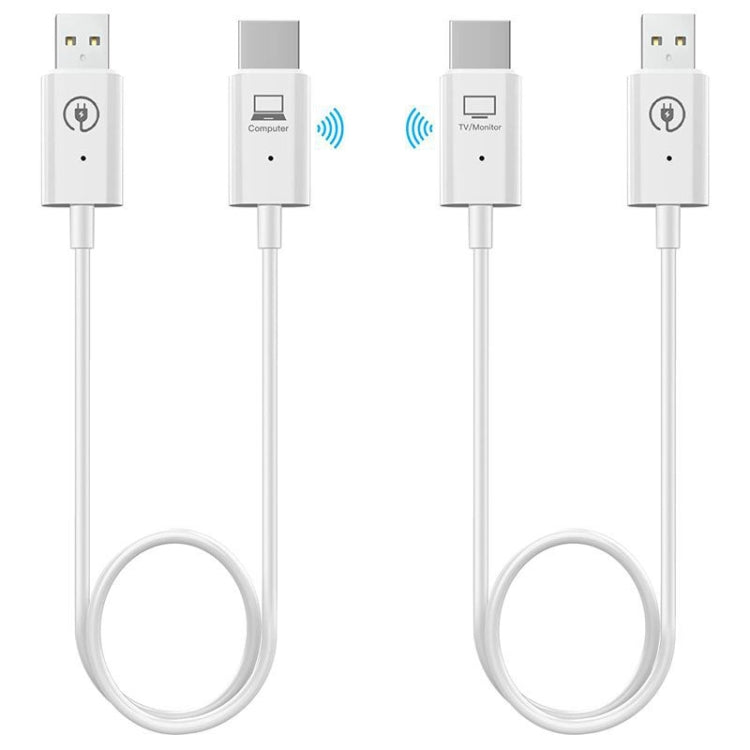 ชุดส่งและรับสัญญาณ HDMI ไร้สาย อะแดปเตอร์ขยายสัญญาณ HDMI ไร้สาย วิดีโอเสียง 1080P 60fps สำหรับพีซี แล็ปท็อป กล้อง ไปยัง HDTV/โปรเจคเตอร์