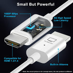 ชุดส่งและรับสัญญาณ HDMI ไร้สาย อะแดปเตอร์ขยายสัญญาณ HDMI ไร้สาย วิดีโอเสียง 1080P 60fps สำหรับพีซี แล็ปท็อป กล้อง ไปยัง HDTV/โปรเจคเตอร์