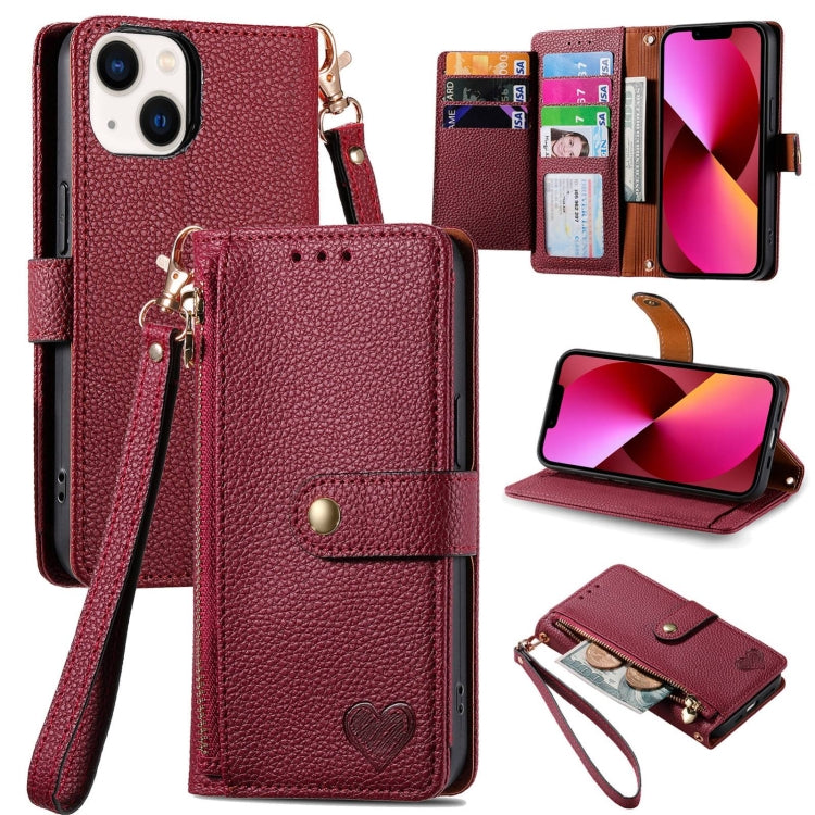 เคสโทรศัพท์หนังพร้อมซิปและสายคล้อง Love สำหรับ iPhone 14 Pro Max, สำหรับ iPhone 7 / 8 / SE 2022, สำหรับ iPhone 13 Pro Max, สำหรับ iPhone 13 Pro, สำหรับ iPhone 13, สำหรับ iPhone 12 / 12 Pro, สำหรับ iPhone 12 Pro Max, สำหรับ iPhone 11 Pro Max