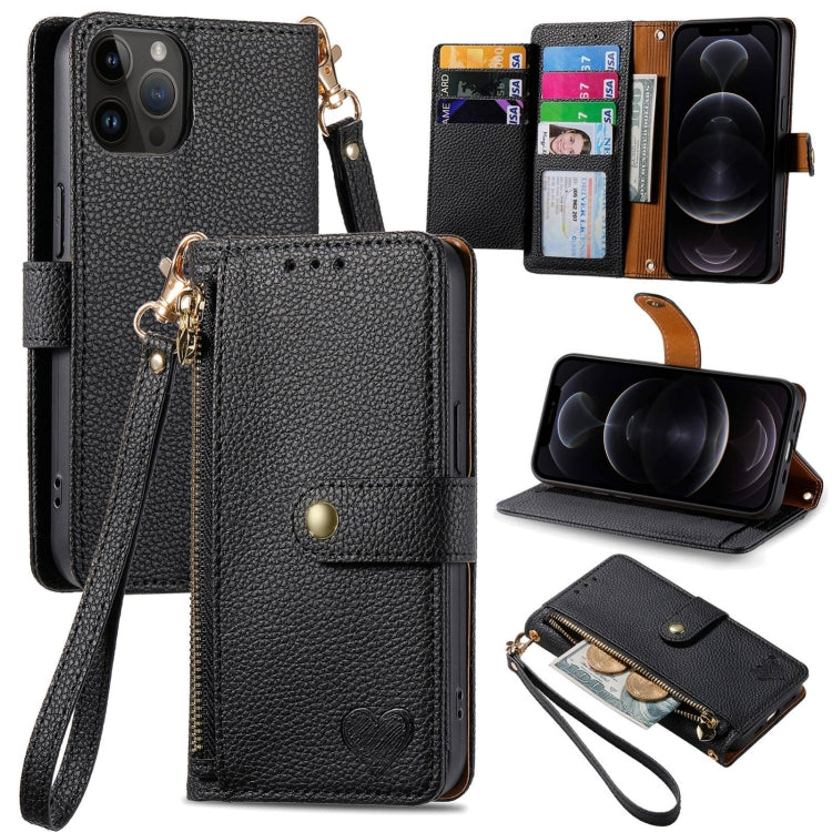 เคสโทรศัพท์หนังพร้อมซิปและสายคล้อง Love สำหรับ iPhone 14 Pro Max, สำหรับ iPhone 7 / 8 / SE 2022, สำหรับ iPhone 13 Pro Max, สำหรับ iPhone 13 Pro, สำหรับ iPhone 13, สำหรับ iPhone 12 / 12 Pro, สำหรับ iPhone 12 Pro Max, สำหรับ iPhone 11 Pro Max