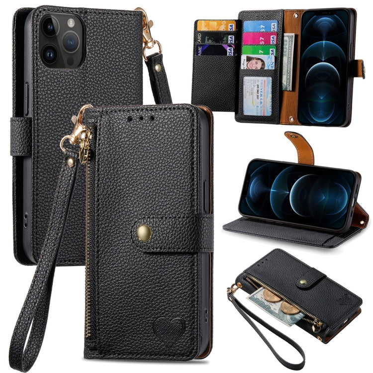 เคสโทรศัพท์หนังพร้อมซิปและสายคล้อง Love สำหรับ iPhone 14 Pro Max, สำหรับ iPhone 7 / 8 / SE 2022, สำหรับ iPhone 13 Pro Max, สำหรับ iPhone 13 Pro, สำหรับ iPhone 13, สำหรับ iPhone 12 / 12 Pro, สำหรับ iPhone 12 Pro Max, สำหรับ iPhone 11 Pro Max