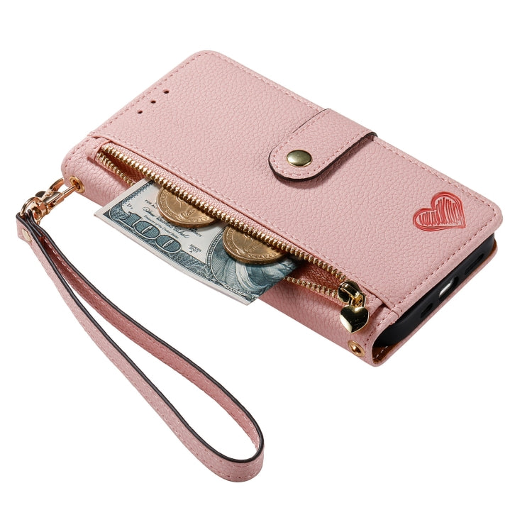 เคสโทรศัพท์หนังพร้อมซิปและสายคล้อง Love สำหรับ iPhone 11, สำหรับ iPhone 11 Pro, สำหรับ iPhone X / XS, สำหรับ iPhone XR, สำหรับ iPhone XS Max, สำหรับ iPhone 7 Plus / 8 Plus, สำหรับ iPhone 6 Plus / 6s Plus, สำหรับ iPhone 6 / 6s