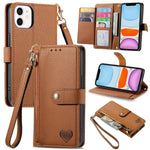 เคสโทรศัพท์หนังพร้อมซิปและสายคล้อง Love สำหรับ iPhone 11, สำหรับ iPhone 11 Pro, สำหรับ iPhone X / XS, สำหรับ iPhone XR, สำหรับ iPhone XS Max, สำหรับ iPhone 7 Plus / 8 Plus, สำหรับ iPhone 6 Plus / 6s Plus, สำหรับ iPhone 6 / 6s
