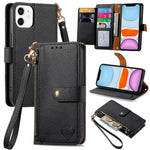 เคสโทรศัพท์หนังพร้อมซิปและสายคล้อง Love สำหรับ iPhone 11, สำหรับ iPhone 11 Pro, สำหรับ iPhone X / XS, สำหรับ iPhone XR, สำหรับ iPhone XS Max, สำหรับ iPhone 7 Plus / 8 Plus, สำหรับ iPhone 6 Plus / 6s Plus, สำหรับ iPhone 6 / 6s