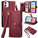 เคสโทรศัพท์หนังพร้อมซิปและสายคล้อง Love สำหรับ iPhone 11, สำหรับ iPhone 11 Pro, สำหรับ iPhone X / XS, สำหรับ iPhone XR, สำหรับ iPhone XS Max, สำหรับ iPhone 7 Plus / 8 Plus, สำหรับ iPhone 6 Plus / 6s Plus, สำหรับ iPhone 6 / 6s