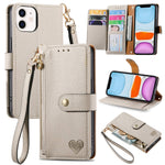 เคสโทรศัพท์หนังพร้อมซิปและสายคล้อง Love สำหรับ iPhone 11, สำหรับ iPhone 11 Pro, สำหรับ iPhone X / XS, สำหรับ iPhone XR, สำหรับ iPhone XS Max, สำหรับ iPhone 7 Plus / 8 Plus, สำหรับ iPhone 6 Plus / 6s Plus, สำหรับ iPhone 6 / 6s