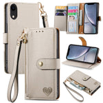 เคสโทรศัพท์หนังพร้อมซิปและสายคล้อง Love สำหรับ iPhone 11, สำหรับ iPhone 11 Pro, สำหรับ iPhone X / XS, สำหรับ iPhone XR, สำหรับ iPhone XS Max, สำหรับ iPhone 7 Plus / 8 Plus, สำหรับ iPhone 6 Plus / 6s Plus, สำหรับ iPhone 6 / 6s