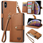 เคสโทรศัพท์หนังพร้อมซิปและสายคล้อง Love สำหรับ iPhone 11, สำหรับ iPhone 11 Pro, สำหรับ iPhone X / XS, สำหรับ iPhone XR, สำหรับ iPhone XS Max, สำหรับ iPhone 7 Plus / 8 Plus, สำหรับ iPhone 6 Plus / 6s Plus, สำหรับ iPhone 6 / 6s