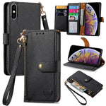 เคสโทรศัพท์หนังพร้อมซิปและสายคล้อง Love สำหรับ iPhone 11, สำหรับ iPhone 11 Pro, สำหรับ iPhone X / XS, สำหรับ iPhone XR, สำหรับ iPhone XS Max, สำหรับ iPhone 7 Plus / 8 Plus, สำหรับ iPhone 6 Plus / 6s Plus, สำหรับ iPhone 6 / 6s