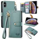 เคสโทรศัพท์หนังพร้อมซิปและสายคล้อง Love สำหรับ iPhone 11, สำหรับ iPhone 11 Pro, สำหรับ iPhone X / XS, สำหรับ iPhone XR, สำหรับ iPhone XS Max, สำหรับ iPhone 7 Plus / 8 Plus, สำหรับ iPhone 6 Plus / 6s Plus, สำหรับ iPhone 6 / 6s