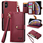 เคสโทรศัพท์หนังพร้อมซิปและสายคล้อง Love สำหรับ iPhone 11, สำหรับ iPhone 11 Pro, สำหรับ iPhone X / XS, สำหรับ iPhone XR, สำหรับ iPhone XS Max, สำหรับ iPhone 7 Plus / 8 Plus, สำหรับ iPhone 6 Plus / 6s Plus, สำหรับ iPhone 6 / 6s