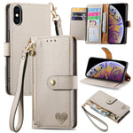 เคสโทรศัพท์หนังพร้อมซิปและสายคล้อง Love สำหรับ iPhone 11, สำหรับ iPhone 11 Pro, สำหรับ iPhone X / XS, สำหรับ iPhone XR, สำหรับ iPhone XS Max, สำหรับ iPhone 7 Plus / 8 Plus, สำหรับ iPhone 6 Plus / 6s Plus, สำหรับ iPhone 6 / 6s