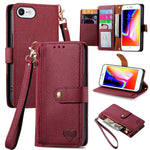 เคสโทรศัพท์หนังพร้อมซิปและสายคล้อง Love สำหรับ iPhone 14 Pro Max, สำหรับ iPhone 7 / 8 / SE 2022, สำหรับ iPhone 13 Pro Max, สำหรับ iPhone 13 Pro, สำหรับ iPhone 13, สำหรับ iPhone 12 / 12 Pro, สำหรับ iPhone 12 Pro Max, สำหรับ iPhone 11 Pro Max