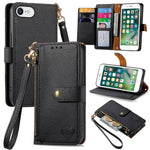 เคสโทรศัพท์หนังพร้อมซิปและสายคล้อง Love สำหรับ iPhone 11, สำหรับ iPhone 11 Pro, สำหรับ iPhone X / XS, สำหรับ iPhone XR, สำหรับ iPhone XS Max, สำหรับ iPhone 7 Plus / 8 Plus, สำหรับ iPhone 6 Plus / 6s Plus, สำหรับ iPhone 6 / 6s