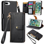 เคสโทรศัพท์หนังพร้อมซิปและสายคล้อง Love สำหรับ iPhone 11, สำหรับ iPhone 11 Pro, สำหรับ iPhone X / XS, สำหรับ iPhone XR, สำหรับ iPhone XS Max, สำหรับ iPhone 7 Plus / 8 Plus, สำหรับ iPhone 6 Plus / 6s Plus, สำหรับ iPhone 6 / 6s