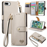 เคสโทรศัพท์หนังพร้อมซิปและสายคล้อง Love สำหรับ iPhone 11, สำหรับ iPhone 11 Pro, สำหรับ iPhone X / XS, สำหรับ iPhone XR, สำหรับ iPhone XS Max, สำหรับ iPhone 7 Plus / 8 Plus, สำหรับ iPhone 6 Plus / 6s Plus, สำหรับ iPhone 6 / 6s