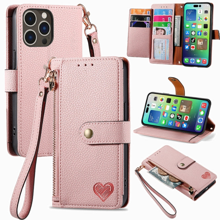 ซองโทรศัพท์หนังพร้อมสายคล้องคอรูปหัวใจซิป สำหรับ iPhone 17e / 16e, สำหรับ iPhone 17 Pro Max, สำหรับ iPhone 17 Pro, สำหรับ iPhone 17, สำหรับ iPhone Air, สำหรับ iPhone 16 Pro Max, สำหรับ iPhone 16 Pro, สำหรับ iPhone 16 Plus