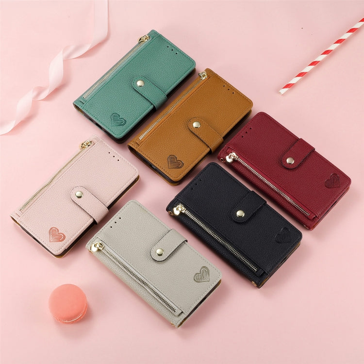 ซองโทรศัพท์หนังพร้อมสายคล้องคอรูปหัวใจซิป สำหรับ iPhone 17e / 16e, สำหรับ iPhone 17 Pro Max, สำหรับ iPhone 17 Pro, สำหรับ iPhone 17, สำหรับ iPhone Air, สำหรับ iPhone 16 Pro Max, สำหรับ iPhone 16 Pro, สำหรับ iPhone 16 Plus