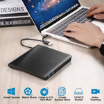 BT638 เครื่องเล่น CD แบบพกพาภายนอก USB 3.0 สำหรับโน้ตบุ๊กและเดสก์ท็อป CD-RW ไดรฟ์เบิร์นเนอร์, BT638