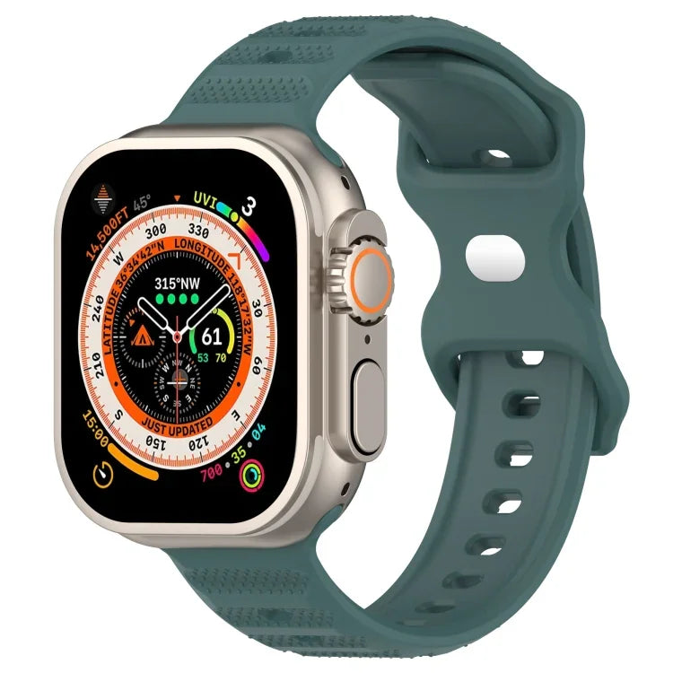 สายรัดนาฬิกาซิลิโคนลายจุด หัวเข็มขัดกลับด้าน สำหรับ Apple Watch 38mm