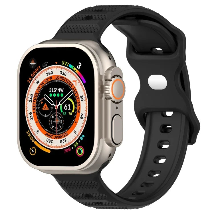 สายรัดนาฬิกาซิลิโคนลายจุด หัวเข็มขัดกลับด้าน สำหรับ Apple Watch 38mm