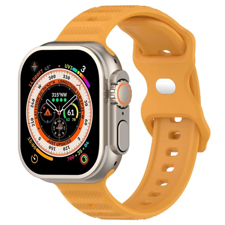 สายรัดนาฬิกาซิลิโคนลายจุด หัวเข็มขัดกลับด้าน สำหรับ Apple Watch 38mm