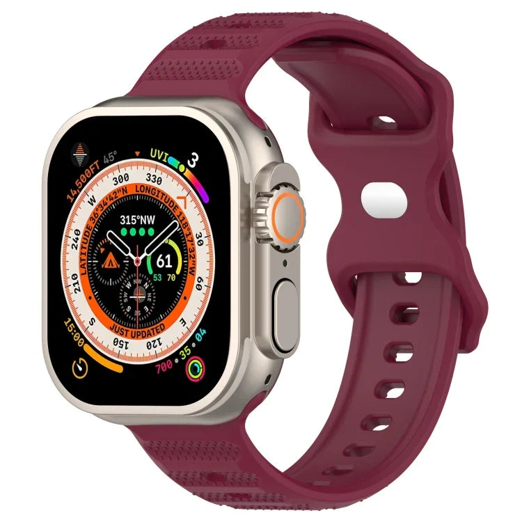สายรัดนาฬิกาซิลิโคนลายจุด หัวเข็มขัดกลับด้าน สำหรับ Apple Watch 38mm