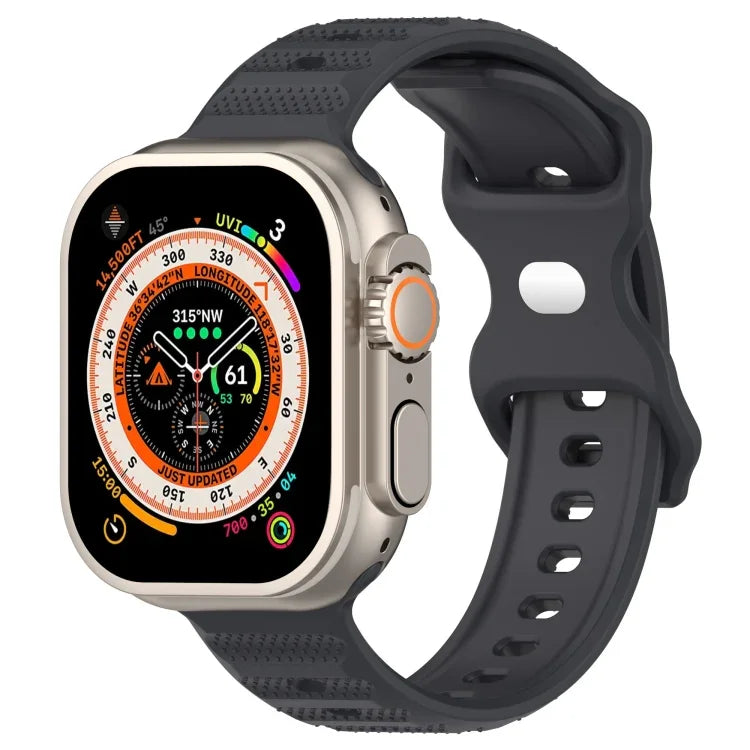 สายรัดนาฬิกาซิลิโคนลายจุด หัวเข็มขัดกลับด้าน สำหรับ Apple Watch 38mm