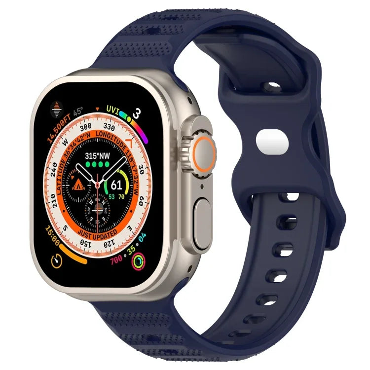 สายรัดนาฬิกาซิลิโคนลายจุด หัวเข็มขัดกลับด้าน สำหรับ Apple Watch 38mm