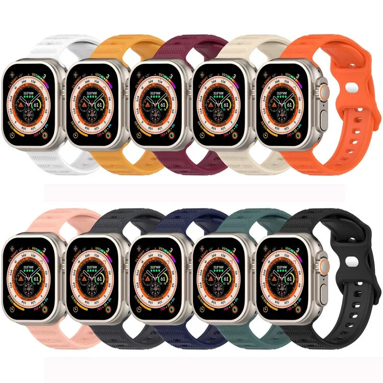 สายรัดนาฬิกาซิลิโคนลายจุด หัวเข็มขัดกลับด้าน สำหรับ Apple Watch 38mm