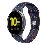 สายรัดนาฬิกาซิลิโคนลายจุดสีรุ้งสำหรับกีฬา พร้อมหัวเข็มขัด สำหรับ Samsung Galaxy Watch 4 ขนาด 40 มม. / 44 มม. และ Samsung Galaxy Watch 4 Classic ขนาด 42 มม. / 46 มม.