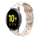 สายรัดนาฬิกาซิลิโคนลายจุดสีรุ้งสำหรับกีฬา พร้อมหัวเข็มขัด สำหรับ Samsung Galaxy Watch 4 ขนาด 40 มม. / 44 มม. และ Samsung Galaxy Watch 4 Classic ขนาด 42 มม. / 46 มม.