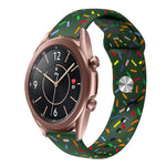 สายรัดนาฬิกาซิลิโคนลายจุดสีรุ้งสำหรับกีฬา พร้อมหัวเข็มขัด สำหรับ Samsung Galaxy Watch 4 ขนาด 40 มม. / 44 มม. และ Samsung Galaxy Watch 4 Classic ขนาด 42 มม. / 46 มม.